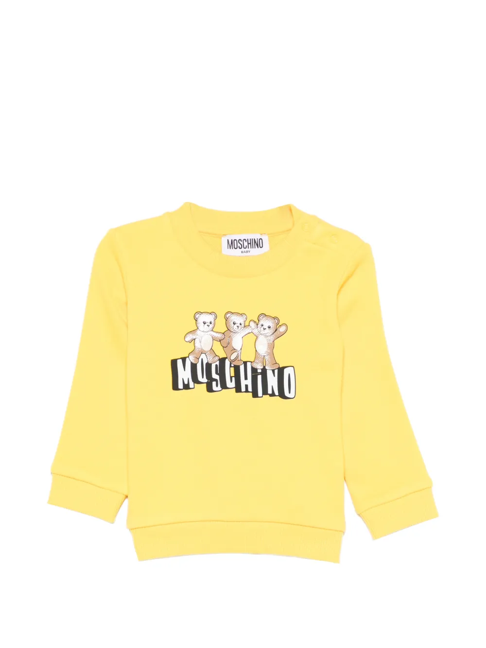 Moschino Kids teddy-logo sweatshirt - Giallo