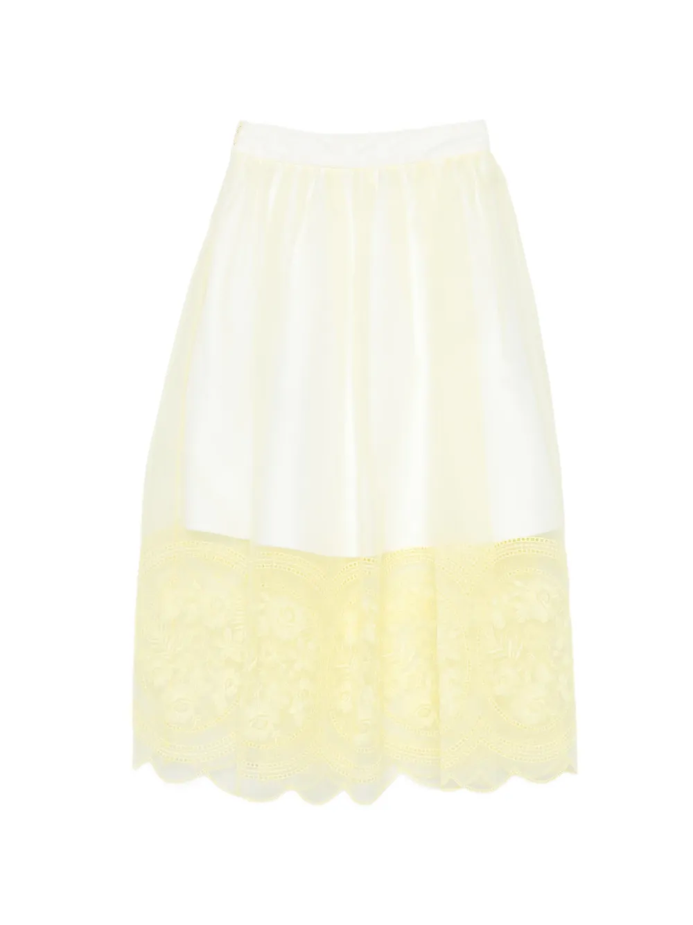  Elie Saab Junior Floral-embroidered Skirt - Yellow 