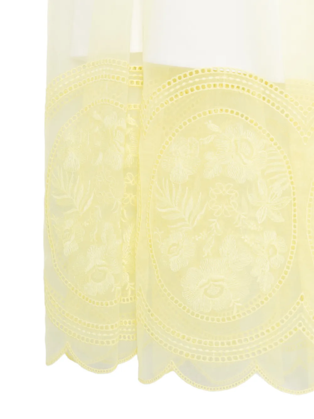  Elie Saab Junior Floral-embroidered Skirt - Yellow 