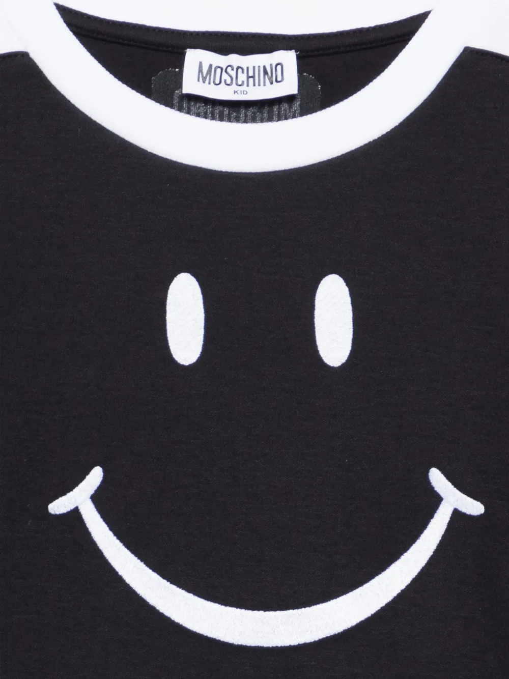 Moschino Kids T-shirt met grafische smiley-print Zwart