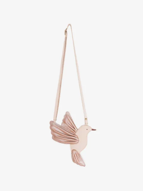 Donsje bolsa de hombro con aplique de pájaro