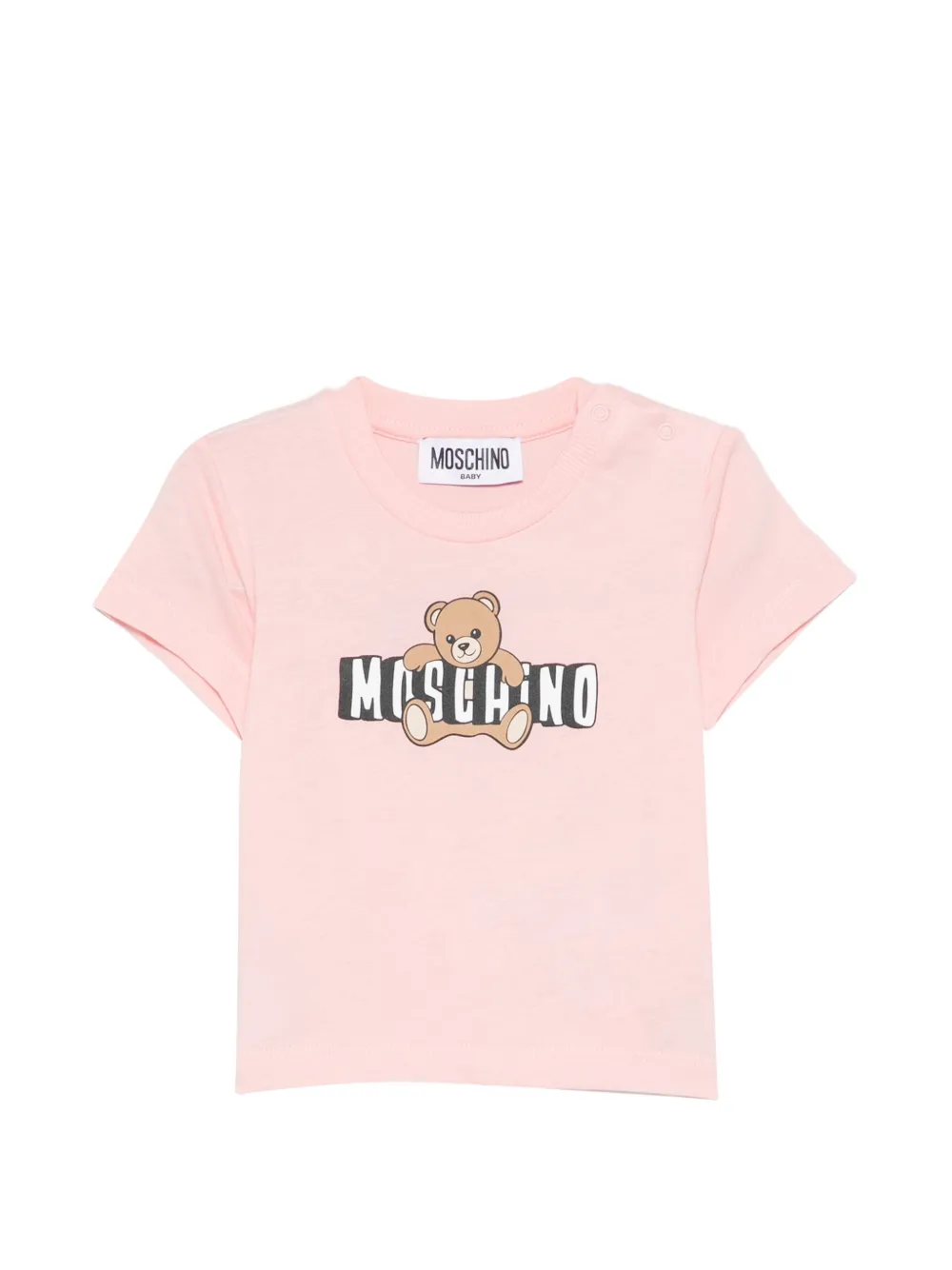 Moschino Kids logo graphic T-shirt - Rosa