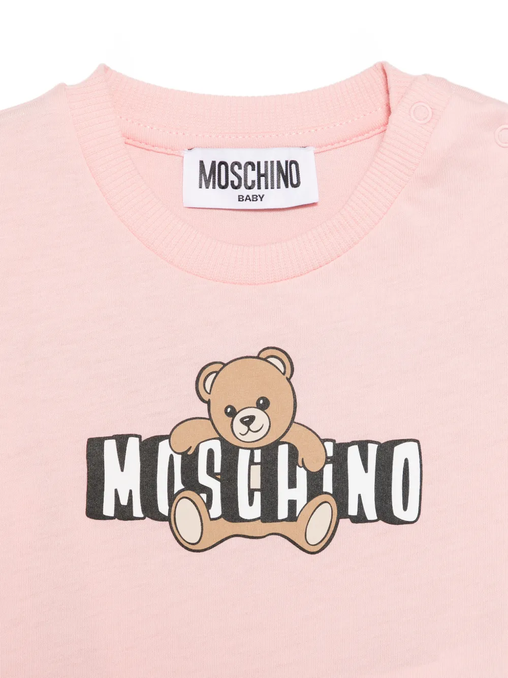 Moschino Kids T-shirt met logo Roze