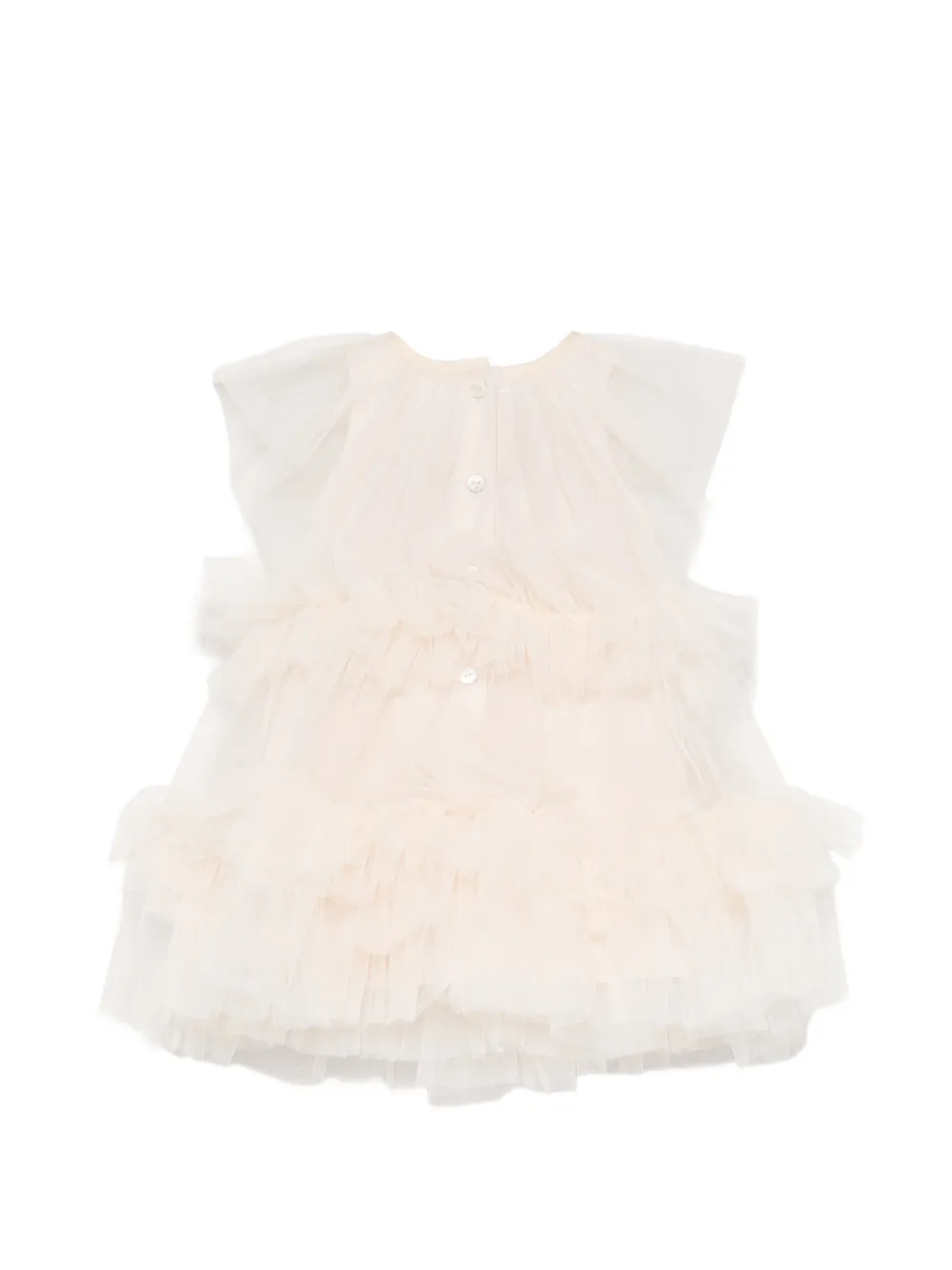  Fendi Kids Ruffled Dress - Neutrals 