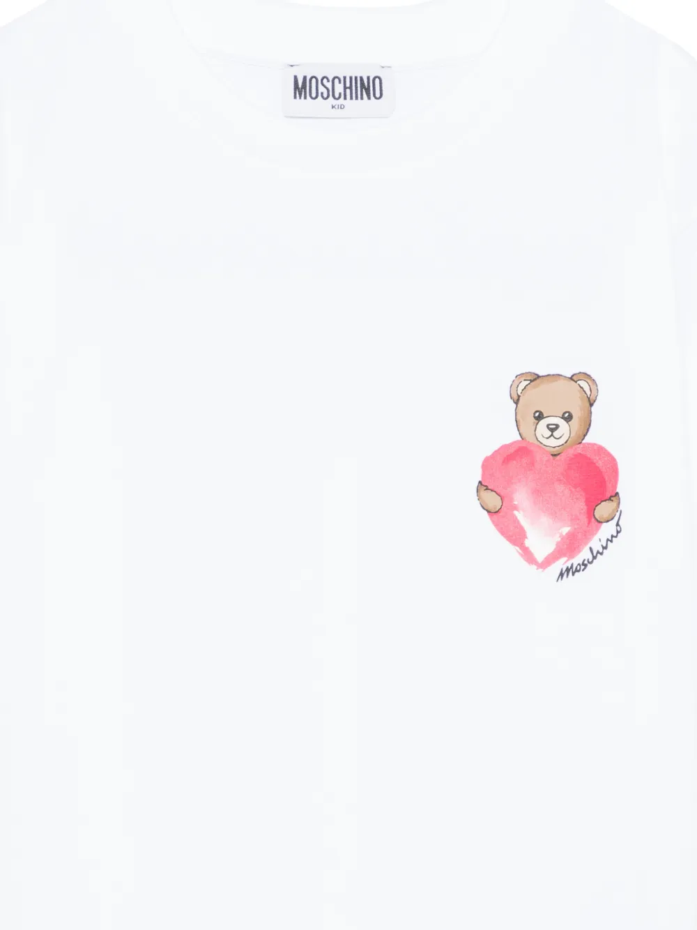 Moschino Kids T-shirt met teddybeerprint Wit