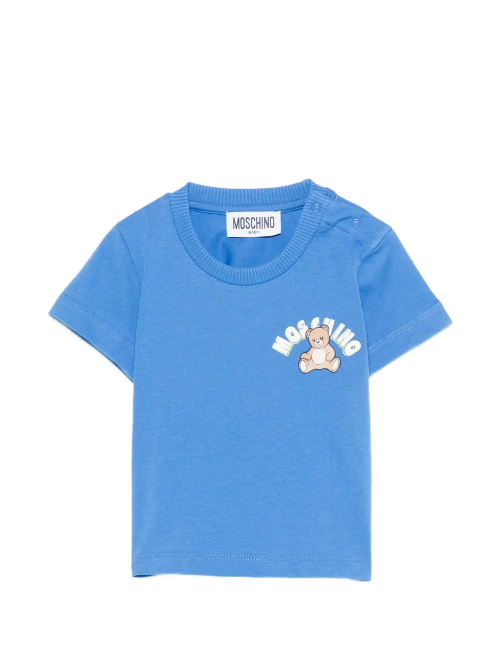 Moschino Kids teddy graphic T-shirt - Blu