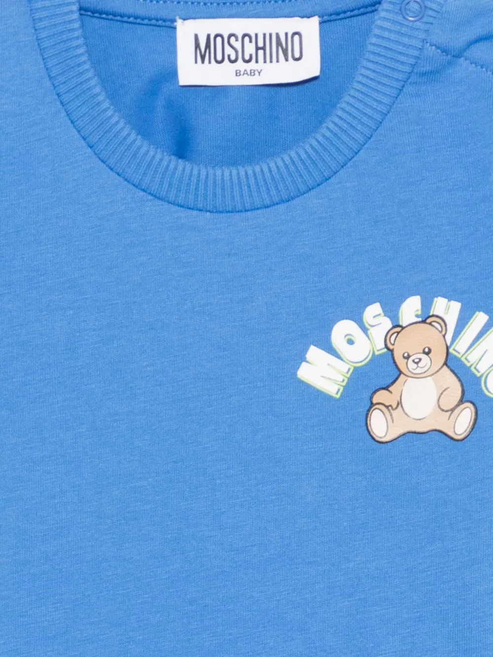 Moschino Kids T-shirt met grafische teddybeerprint Blauw