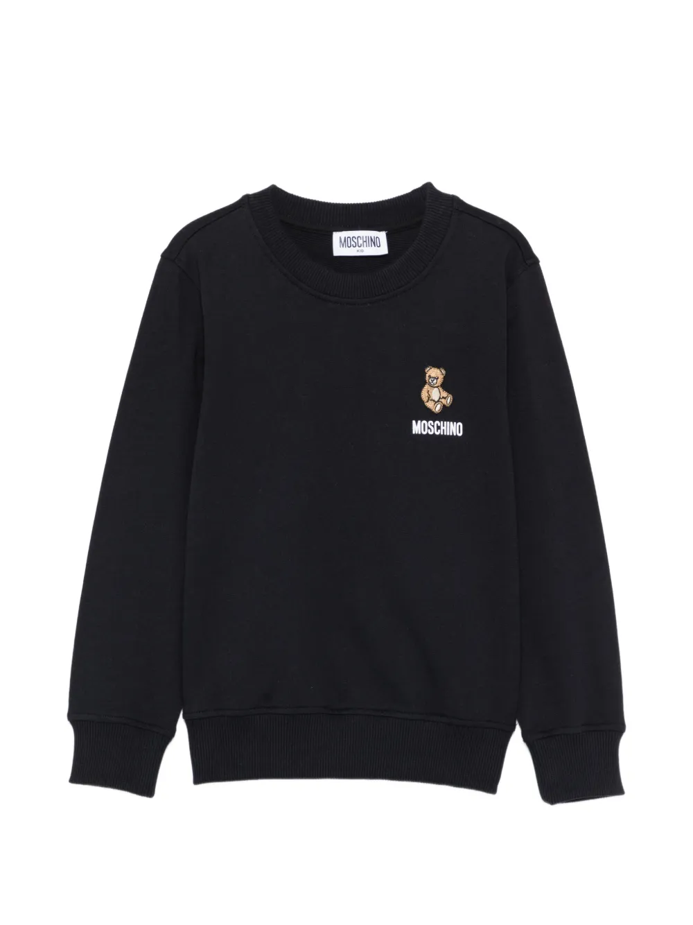 Moschino Kids teddy-print logo-print sweatshirt - Nero