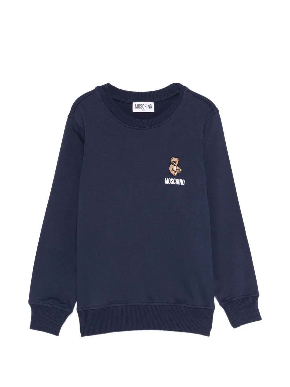 Moschino Kids embroidered sweatshirt - Blu
