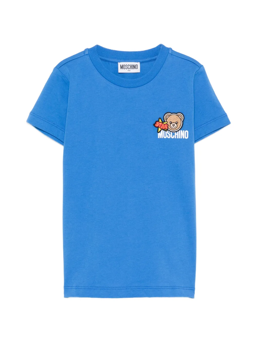 Moschino Kids appliqué T-shirt - Blu