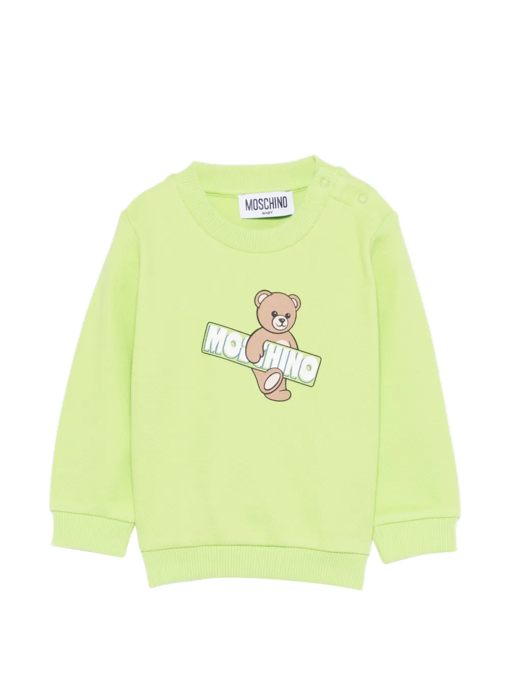 Moschino Kids bear graphic crewneck sweatshirt - Grün