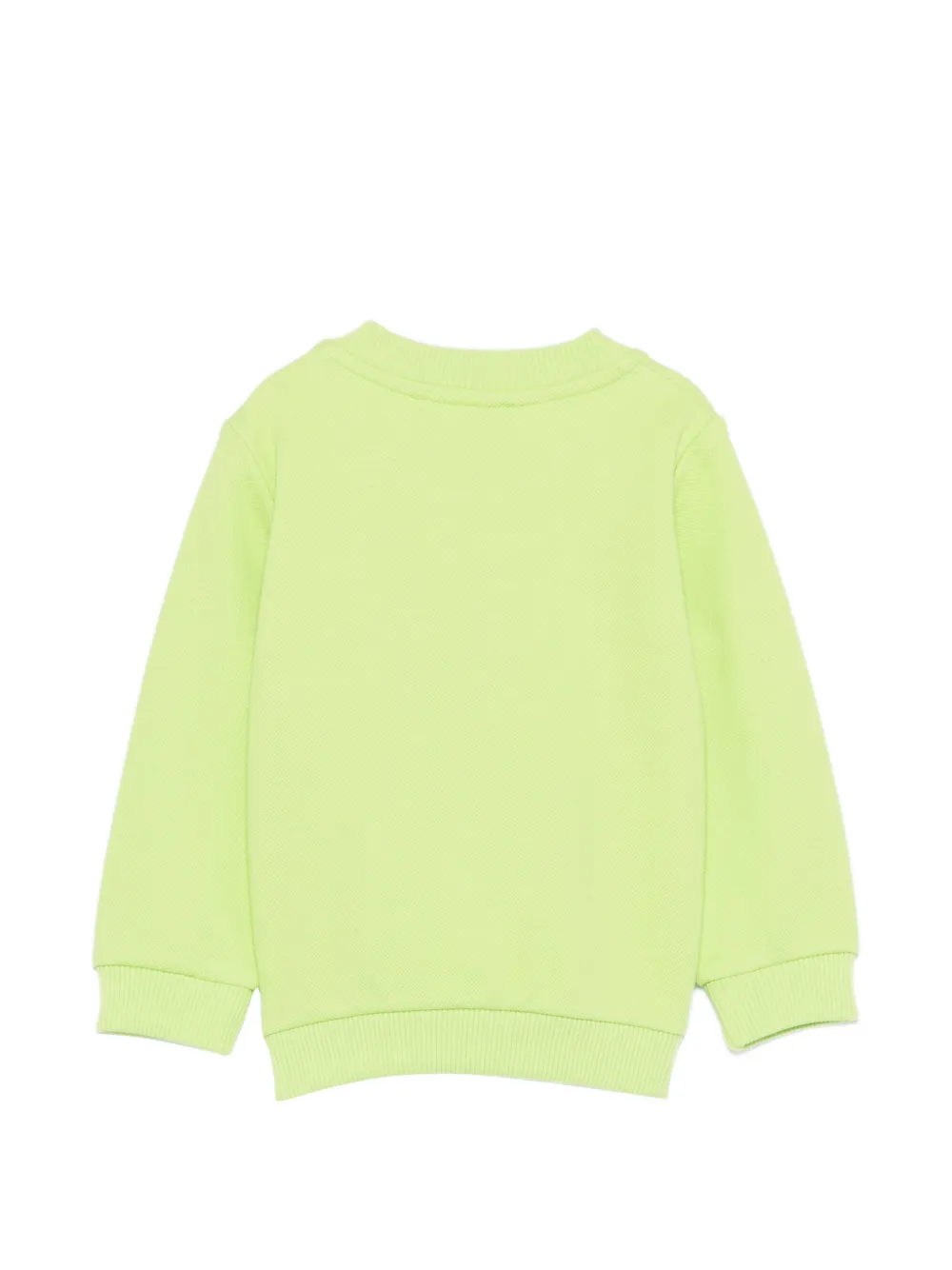 Moschino Kids Sweater met grafische print en ronde hals Groen