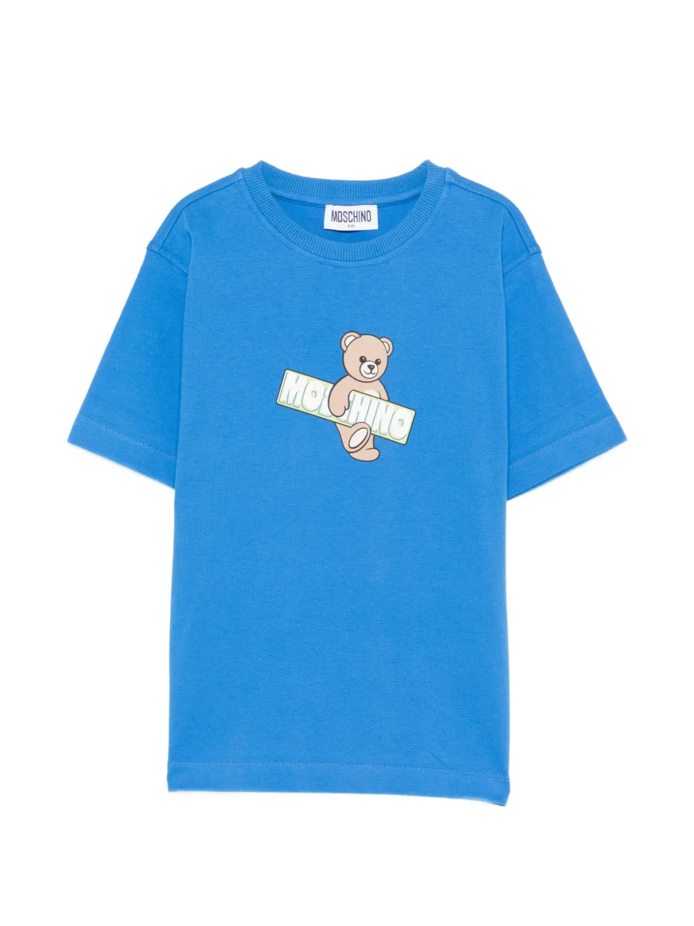 Moschino Kids crewneck graphic T-shirt - Blu