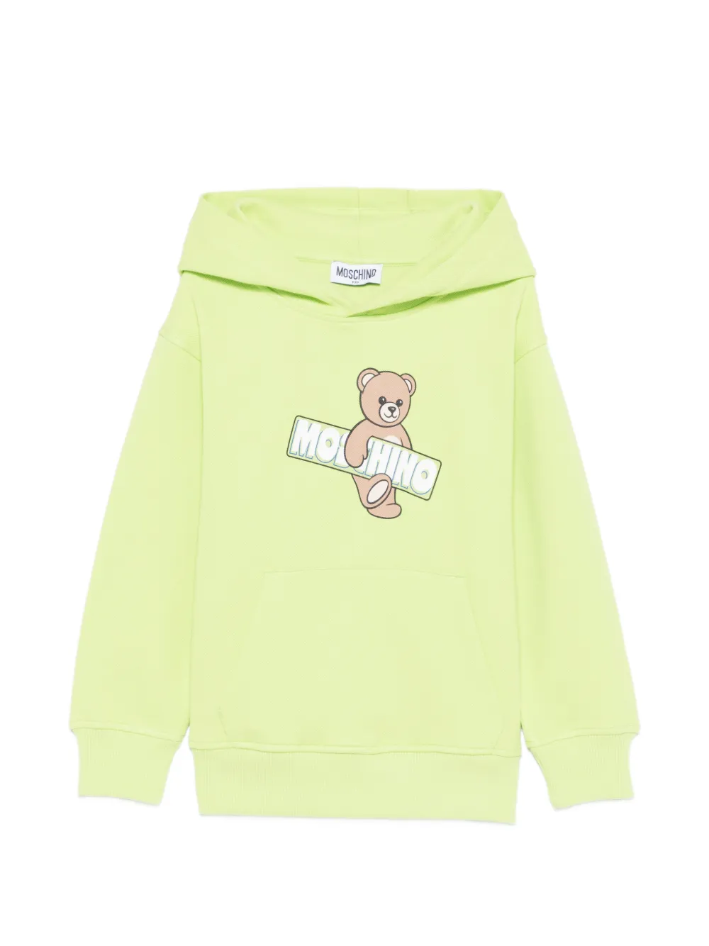 Moschino Kids teddy-graphic hoodie - Verde
