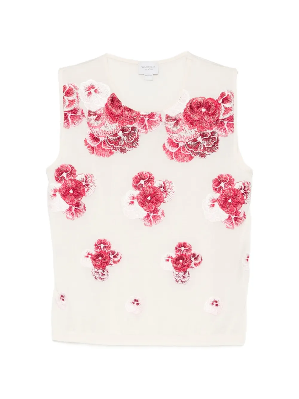 Giambattista Valli floral tank top - Toni neutri