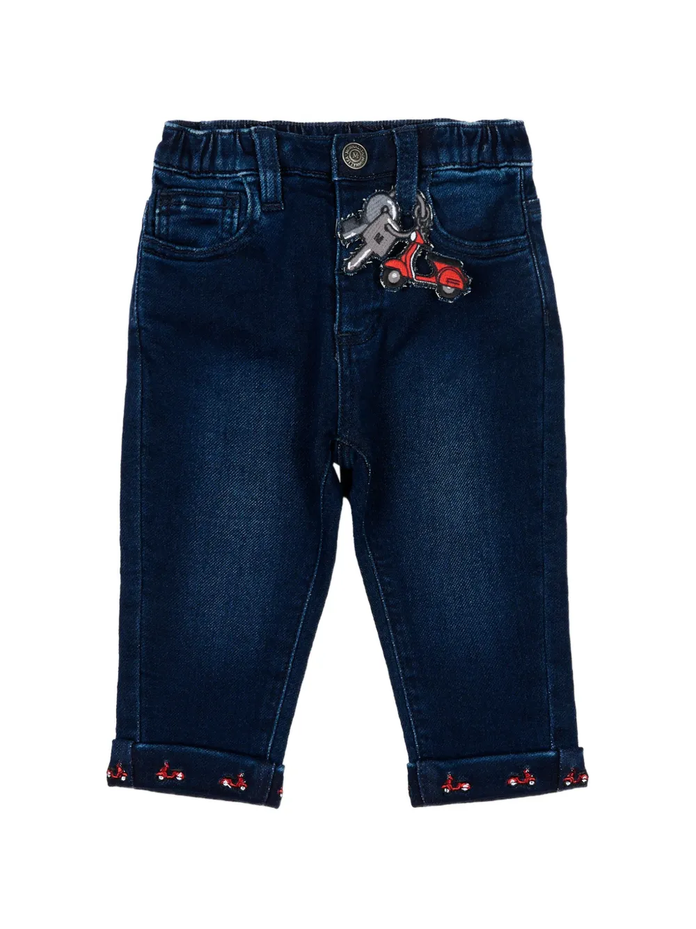 Monnalisa appliqué-detail jeans - Blu