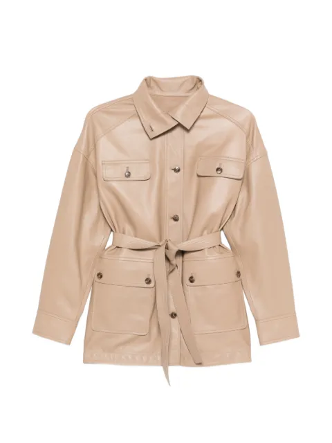 Yves Salomon buttoned belted jacket