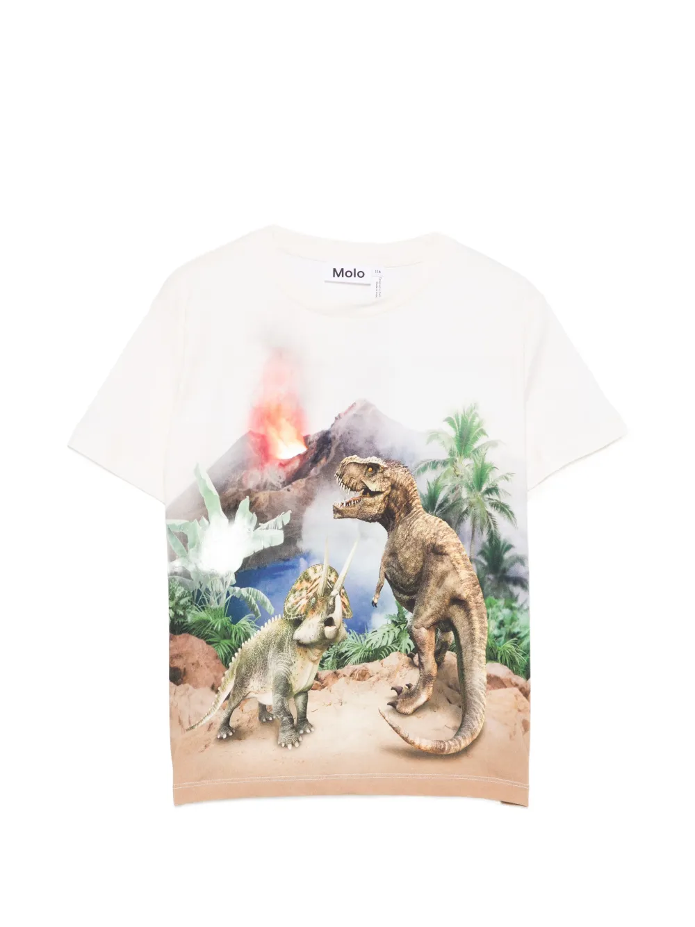 Molo Riley graphic-print T-shirt - Toni neutri