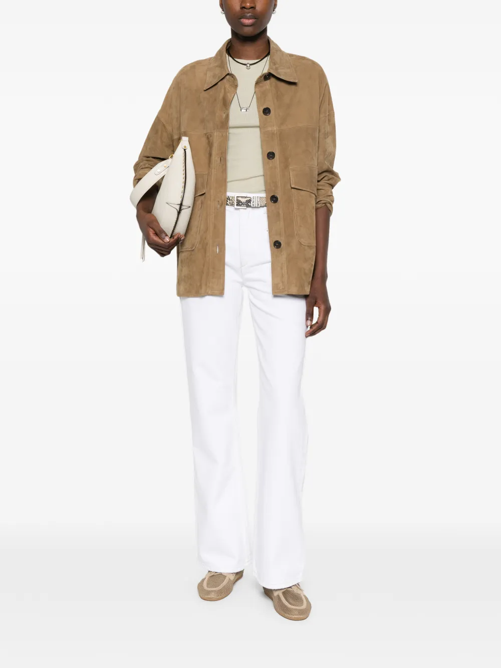 ISABEL MARANT Belvia bootcut denim jeans Wit