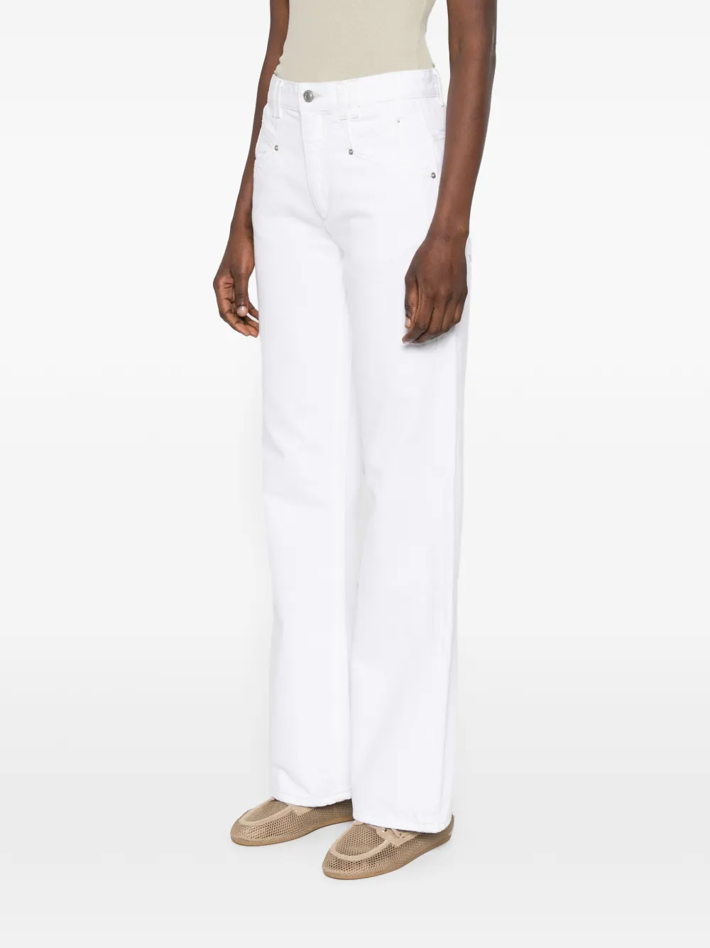 ISABEL MARANT Belvia bootcut denim jeans Wit