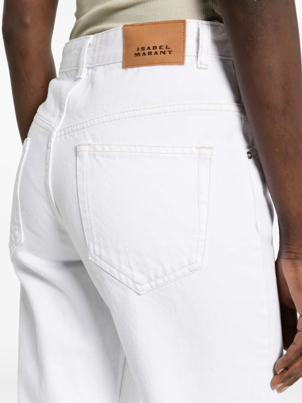 ISABEL MARANT Belvia bootcut denim jeans Wit
