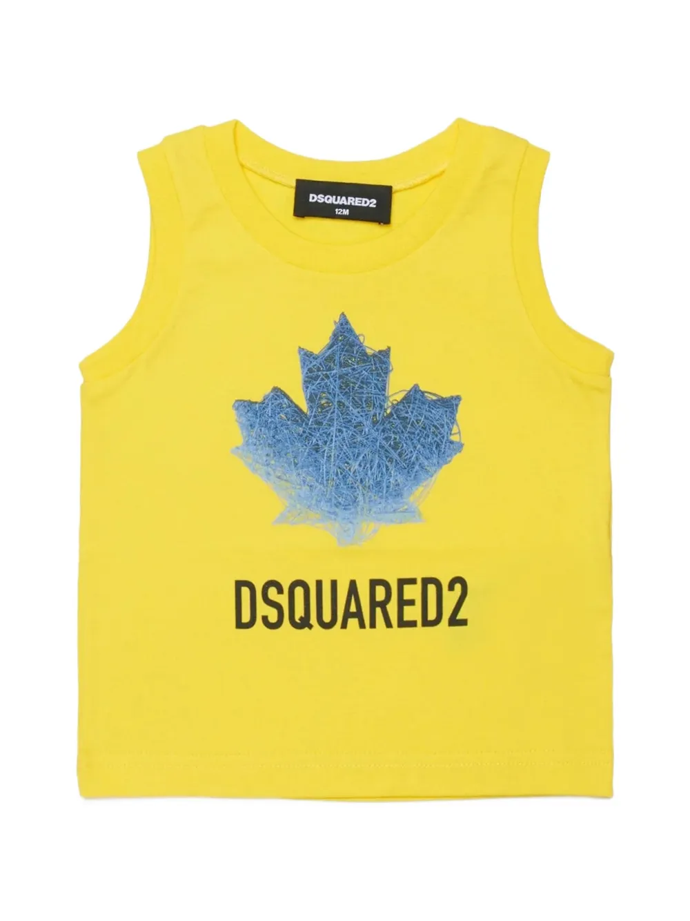 DSQUARED2 KIDS graphic-print tank top - Giallo