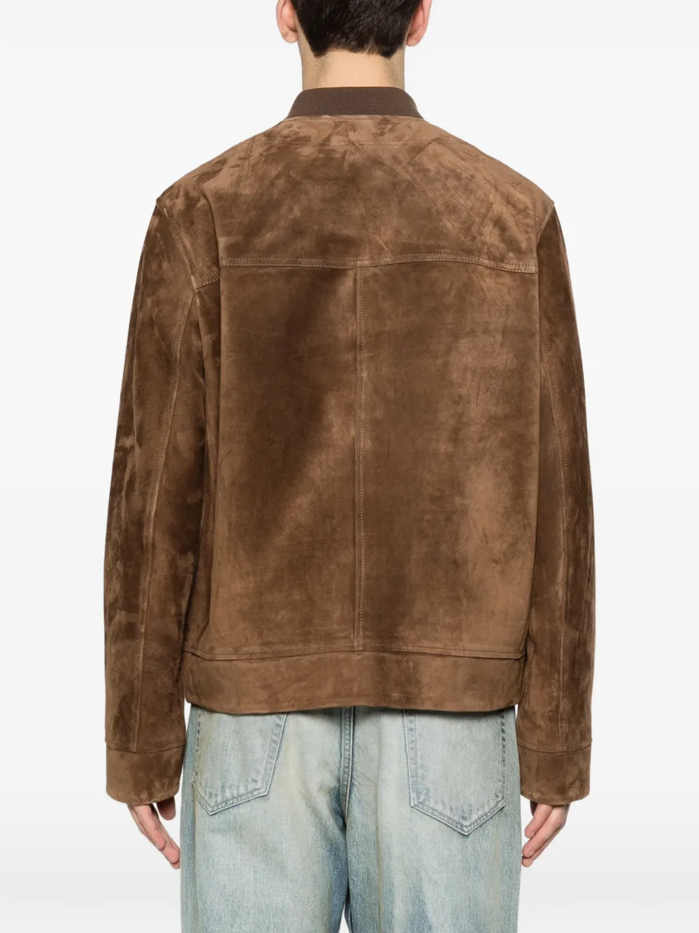 Yves Salomon Button-up suède jack Bruin