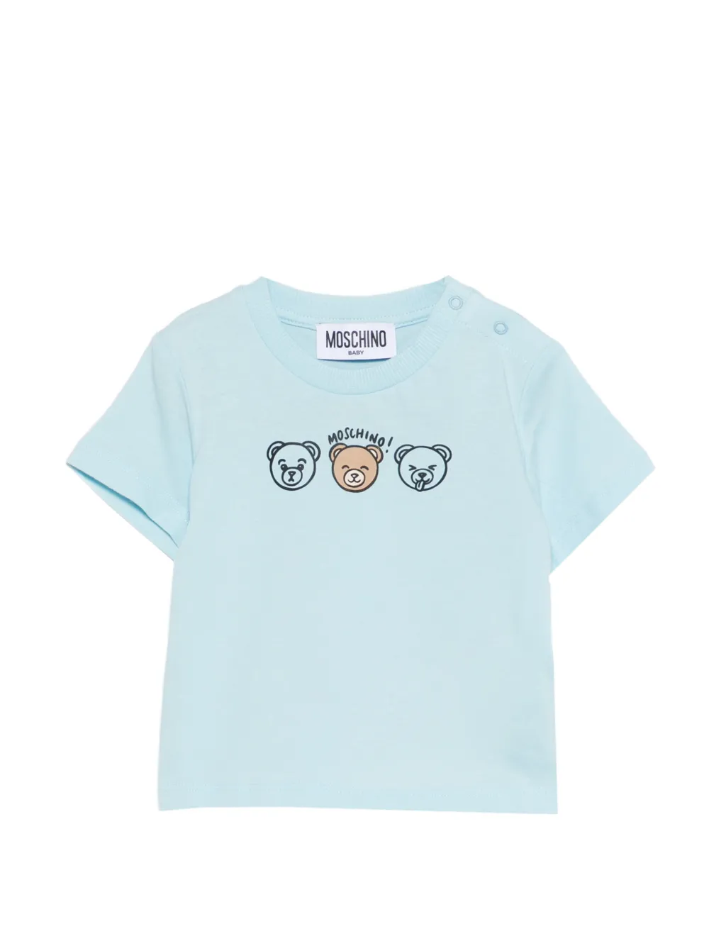 Moschino Kids bear graphic T-shirt - Blu