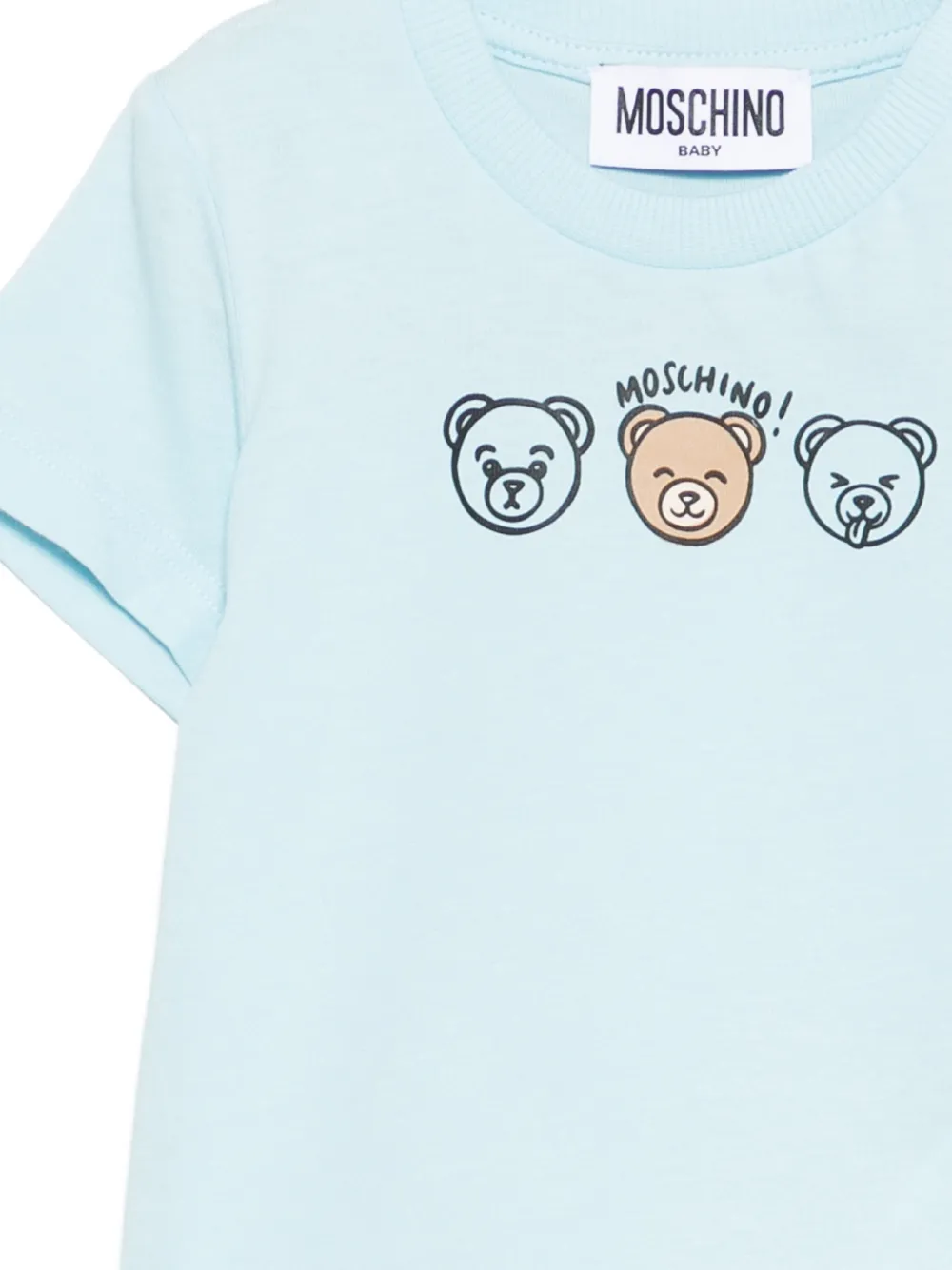 Moschino Kids T-shirt met grafische beerprint Blauw