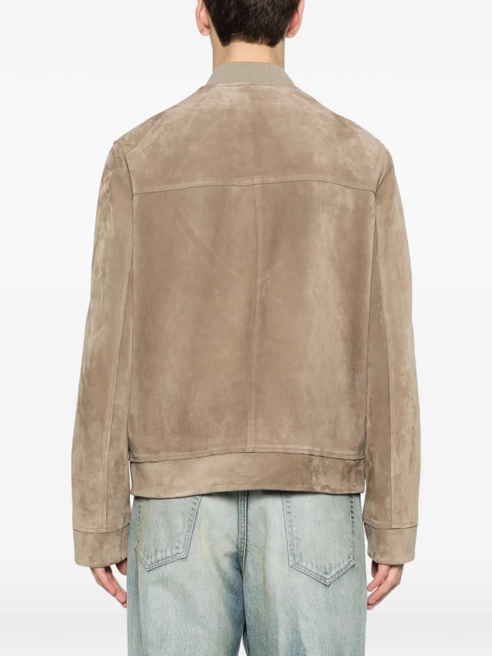 Yves Salomon Suède bomberjack Beige