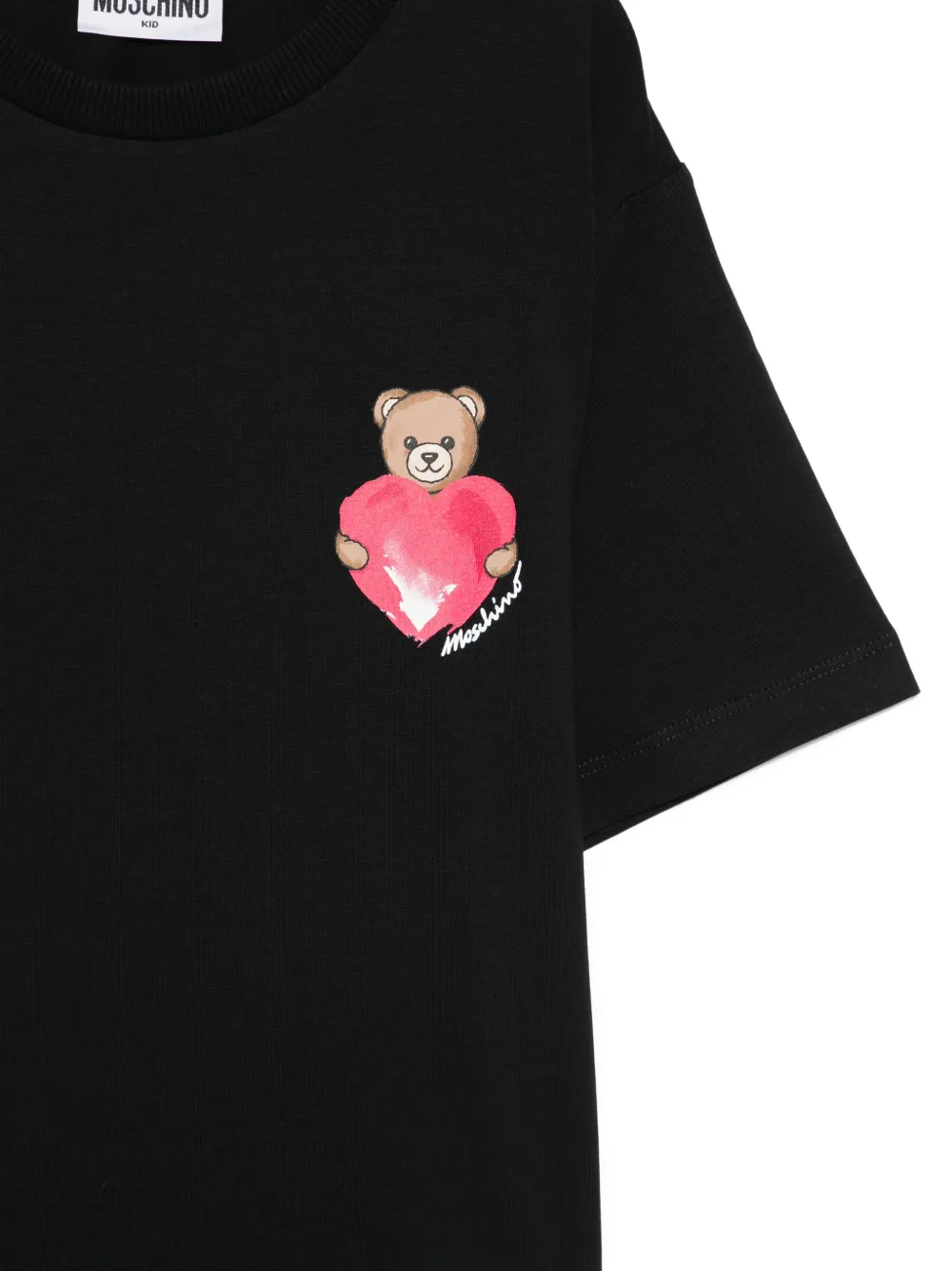Moschino Kids T-shirt met grafische print Zwart