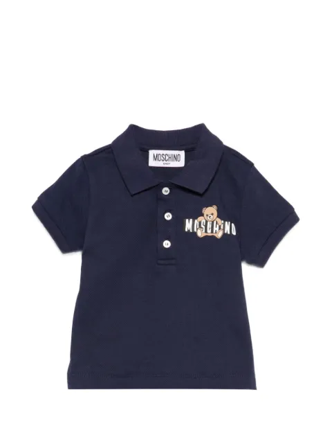 Moschino Kids polo à logo imprimé