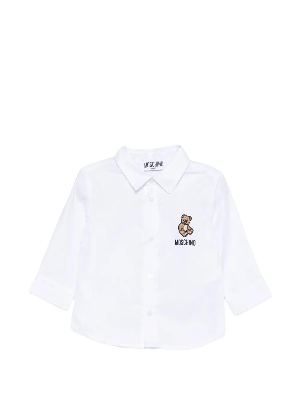Moschino Kids teddy-logo shirt - Weiß