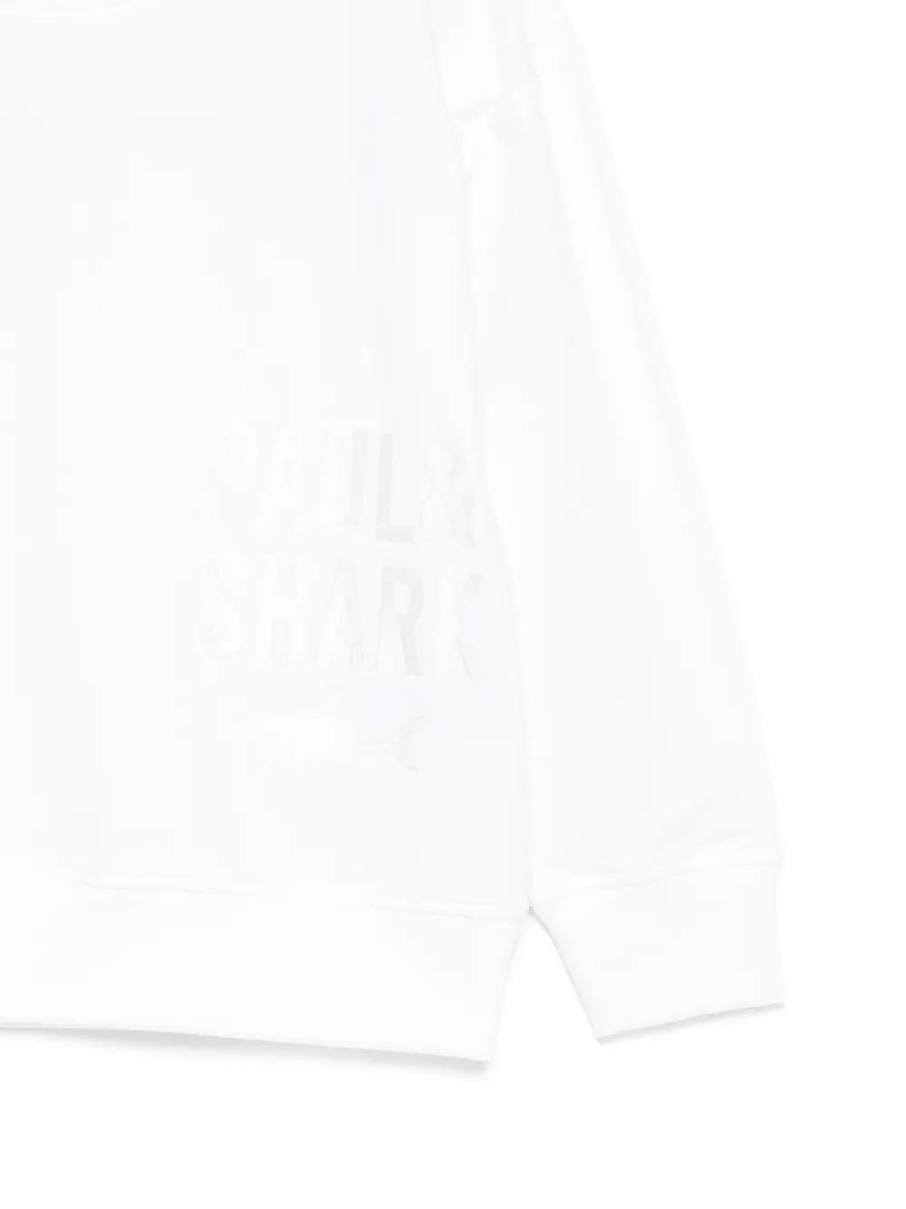  Paul & Shark Junior Logo Crew-neck Sweatshirt - White 