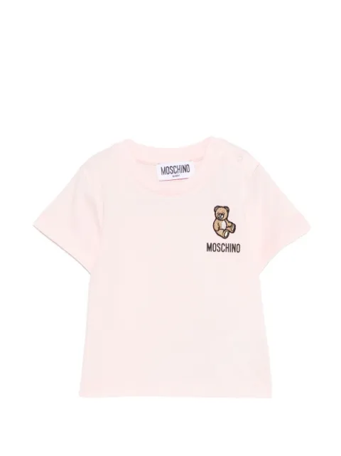 Moschino Kids teddy-detail T-shirt