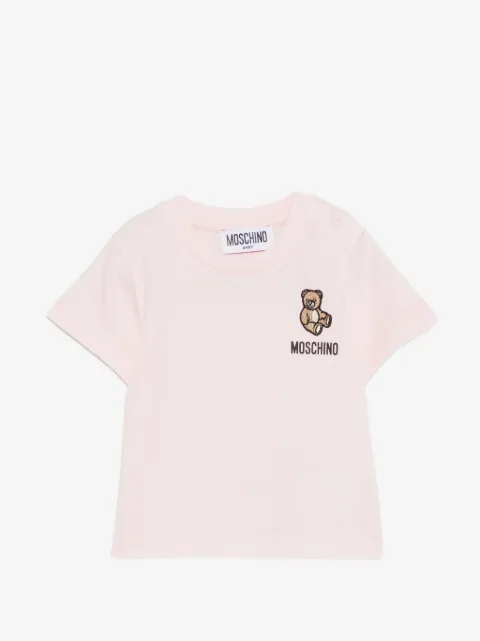 Moschino Kids teddy-detail T-shirt