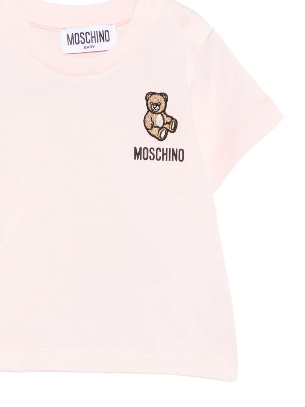 Moschino Kids T-shirt met teddy-detail Roze