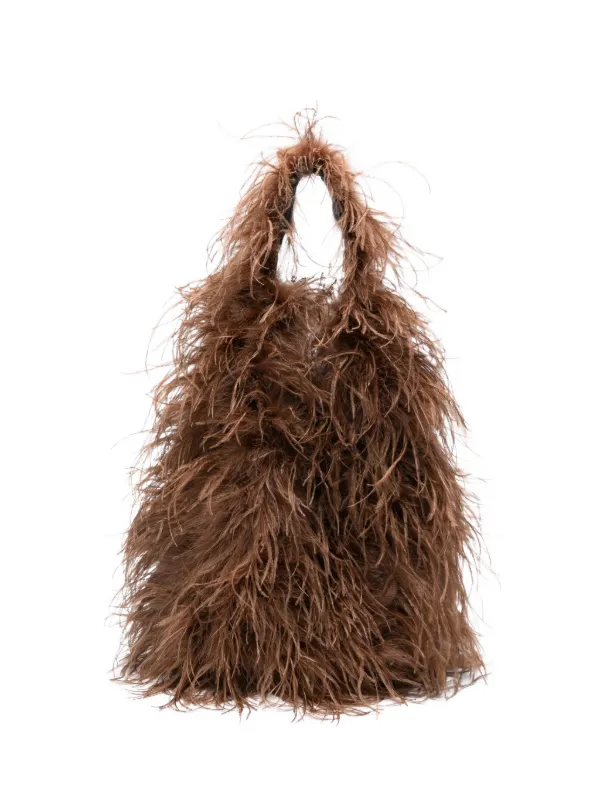 Yves Salomon Brown Shoulder Bag