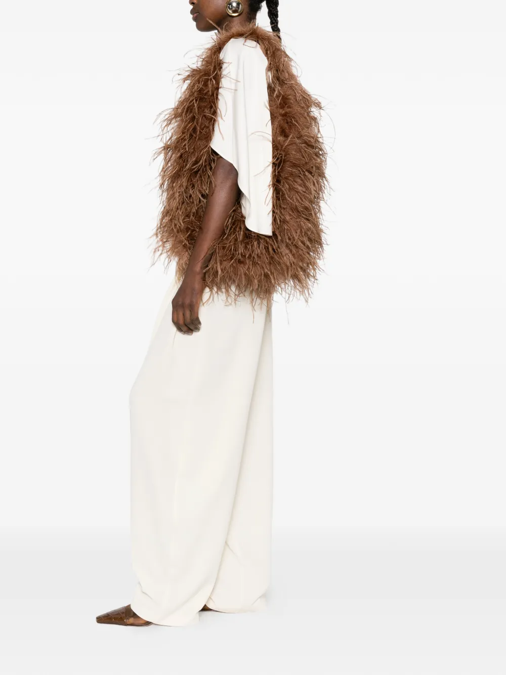 Yves Salomon Brown schoudertas Bruin