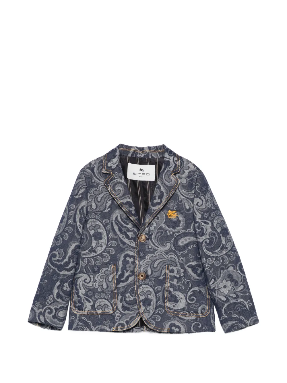 ETRO KIDS paisley-print blazer - Blu
