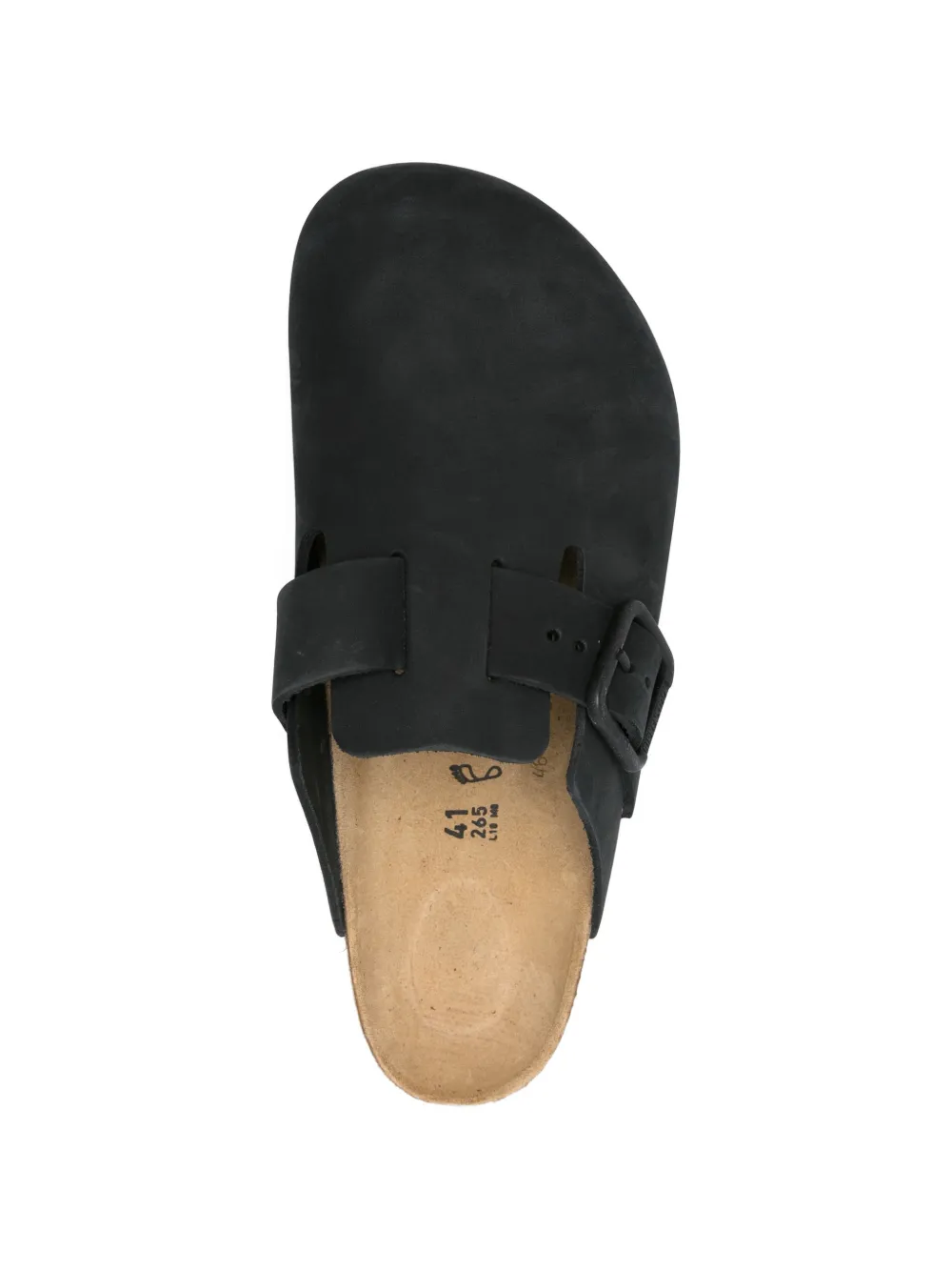 Birkenstock Leren sandalen met gesp Zwart