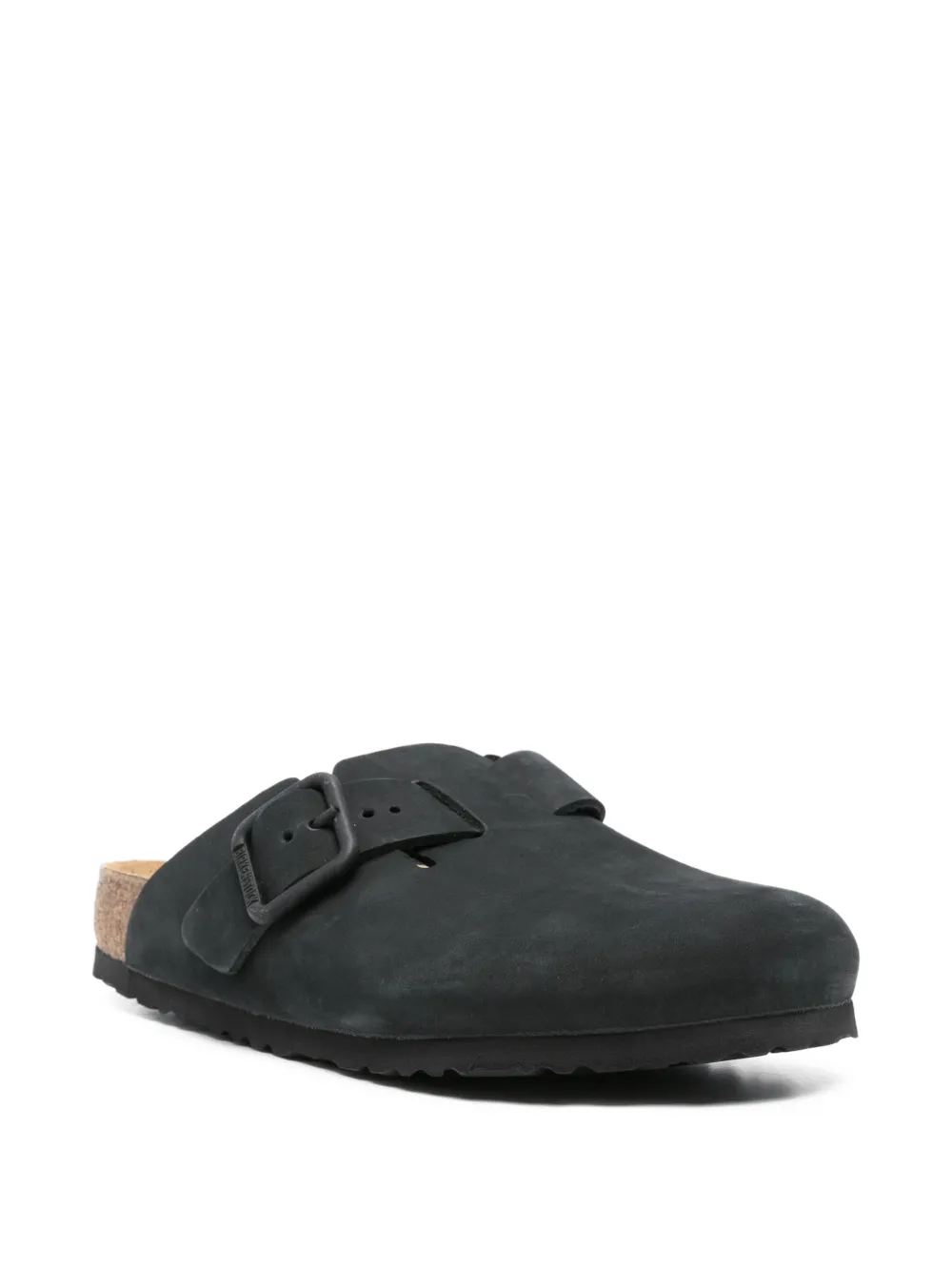 Birkenstock Leren sandalen met gesp Zwart