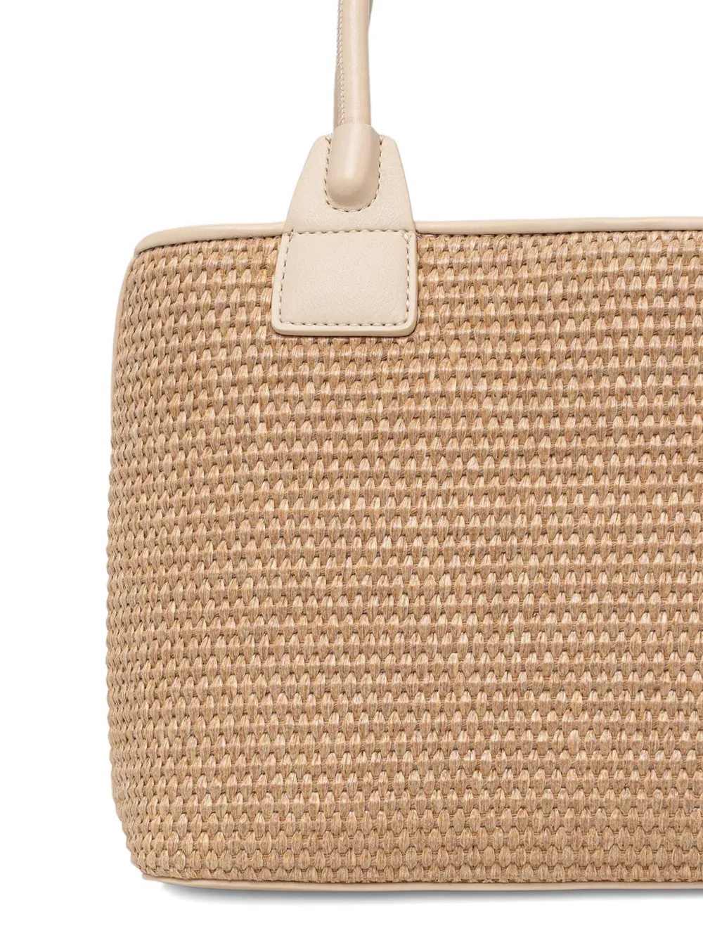 TWINSET Raffia shopper Beige