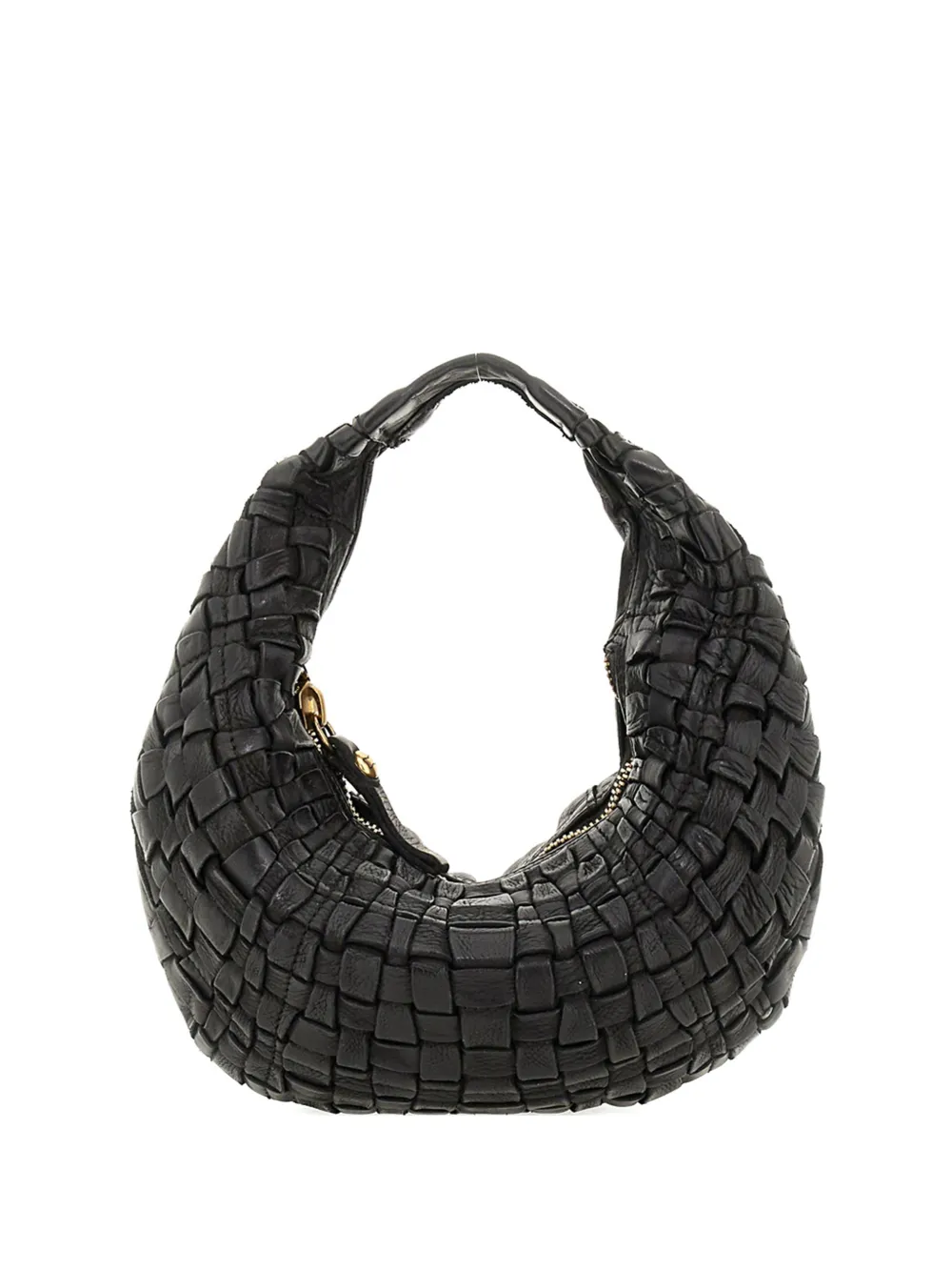 Campomaggi Edera woven shoulder bag - Nero