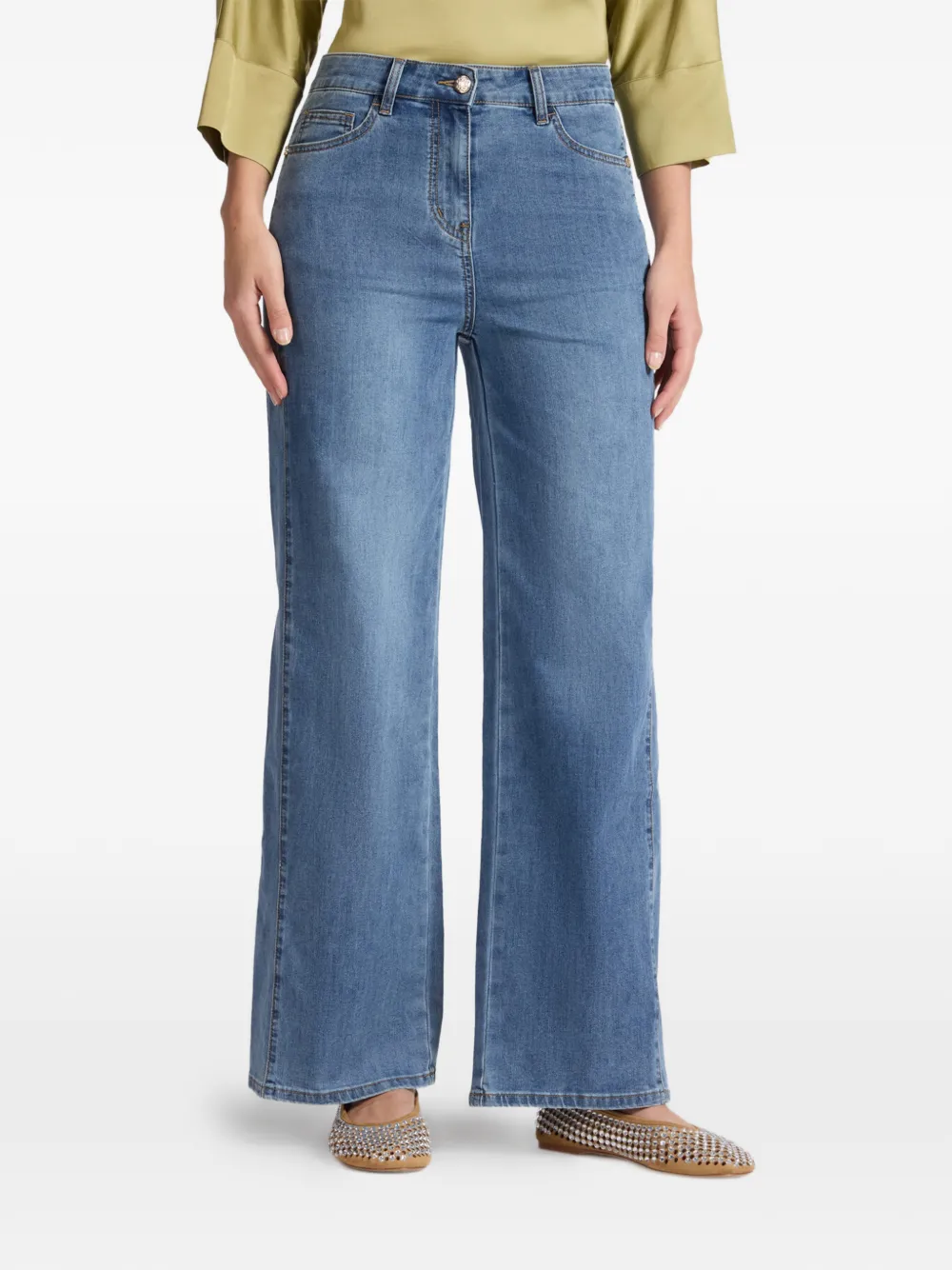  Elena Miro` Five-pockets Denim Jeans - Blue 