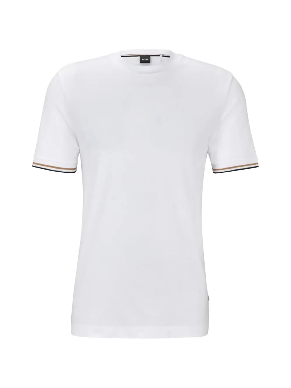 BOSS Thomson 04 short-sleeved trim T-shirt – White BOSS Thomson 04 short-sleeved trim T-shirt – White