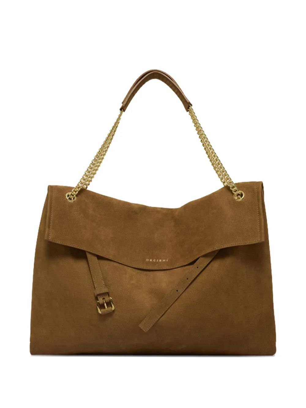 Orciani Venus buckle chain shoulder bag - Marrone