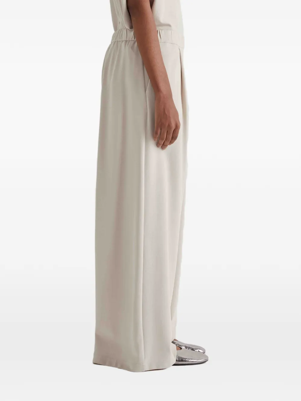  Meimeij Elasticated Palazzo Pants - Neutrals 
