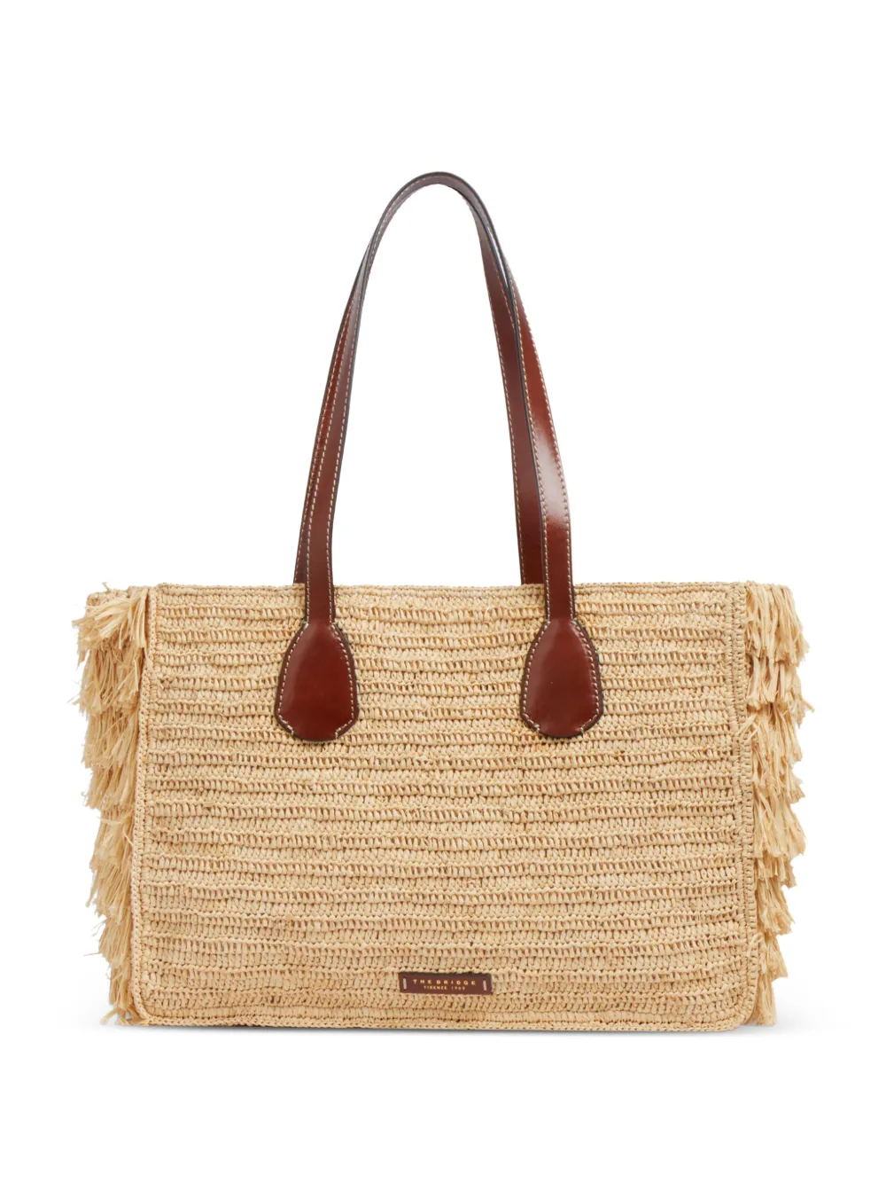 The Bridge Luna fringed tote bag - Nude