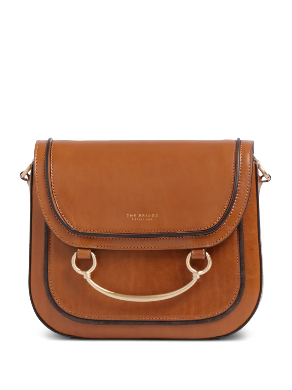 The Bridge leather cross body bag - Marrone